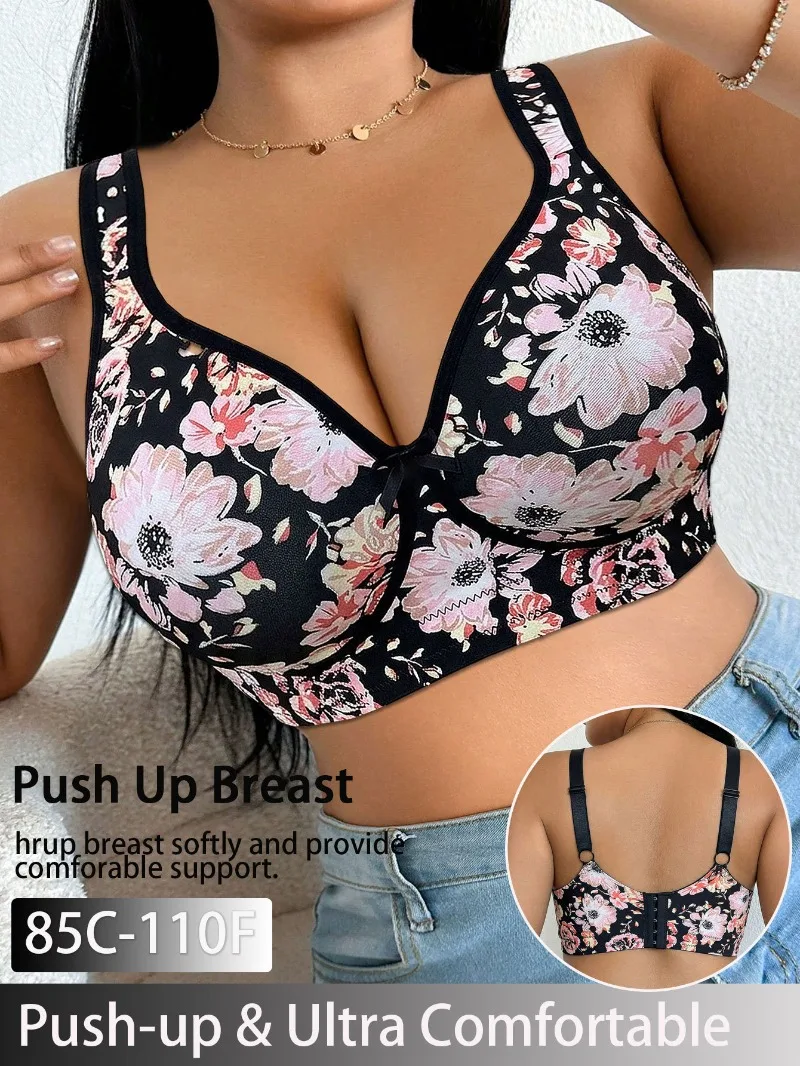 Plus Size Women Bra Lace Push  - Full Coverage Bra recension och pris